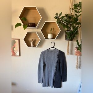 Nic + Zoe Gray Knit Sweater